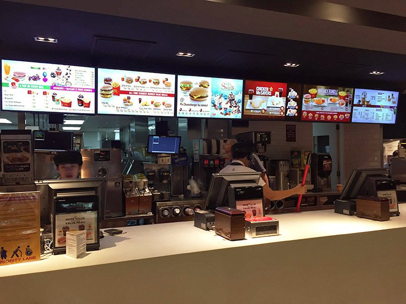 Hospitality and Restaurant Digital Signage at McDonald's, Philippines